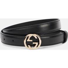Gucci Interlocking G Leather Belt - Black