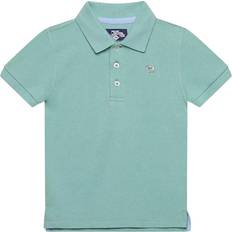 Brown Polo Shirts Children's Clothing Trotters Kids' Harry Cotton Pique Polo Shirt - Sage