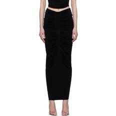 Polyamide Skirts Alexander Wang Ruched Maxi Skirt - Black