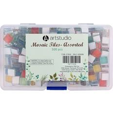 Wall Mosaic tiles Art Studio 500 Piece Assorted Mosaic Tiles Multicolour Red