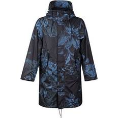 Nike Coats Nike Aop Printed Hooded Parka Coat - Blue Black