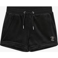 Juicy Couture Byxor & Shorts Juicy Couture Diamante Velour Fold Up Short - Svart