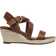 Lavender Road Leather Jute Wedge Heeled Sandals