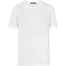 Louis Vuitton Men's Solid Color Round Neck Short Sleeve T-Shirt - White