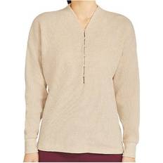 Nike Wool Jumpers Nike Yoga Waffle V Neck Cozy Casual Pullover Wool Sweater - To Be Confirmed