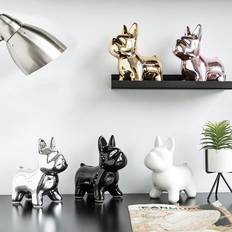 Nordisk Bulldog Piggy Bank Decoration 5 Colour Black Decorative Item