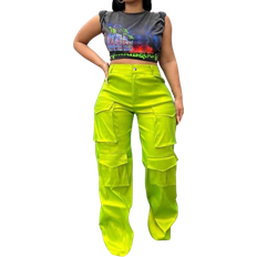 Shein Plus Size Knitted Cargo Pants - Solid Color