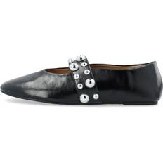 Läderimitation Ballerinaskor Bianco Bialuna Studded Ballet Flat Faux Leather - Black