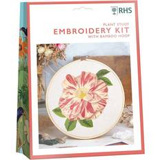 Yarn & Needlework Supplies RHS Blue Brown and White Plant Study Embroidery Kit 21 cm