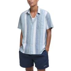 Barbour Men Shirts Barbour Portwell Striped Regular Short Sleeved Shirt - Navy