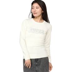 Knitted Sweaters - Silver Jumpers Guess Women's Logo Sweater - Blanc