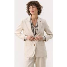 Dam - Linne Kavajer Part Two Blazer Kavajer Dam - Beige