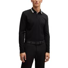 HUGO BOSS Cotton Regular Fit Long Sleeve Polo Shirt