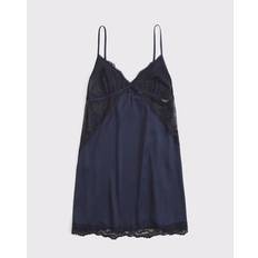 Negligées Abercrombie & Fitch Women's Sheer Lace-Trim Nightie Navy