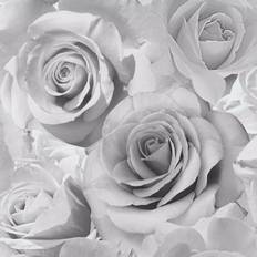 Muriva Grey Wallpapers Muriva bella grey flower wallpaper rose bloom 3d effect floral designer