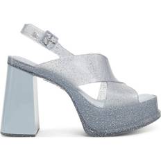 Melissa Shoes Melissa Dance Glitter Jelly Block Heeled Sandals - Clear/Blue