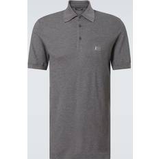 Pikétröjor Dolce & Gabbana Bomullspolo Med Applikation Gray