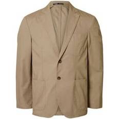 Bomull - Herr Kavajer Selected Regular Fit Organic Cotton Blazer - Beige
