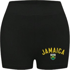 Shein Womens Jamaica Flag Printed Shorts YK High Waist Sexy Shorts With Letter Print