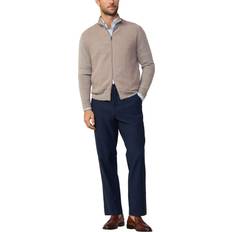 Men - Merino Wool Cardigans Hackett London Merino Wool Knitted Hybrid Cardigan - Pebble Beige