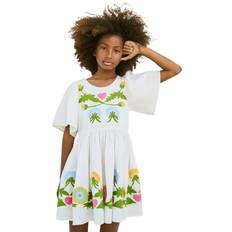 146/152 Kjoler Molo Carlin Short-Sleeved Dress Dandelion Border - Beige