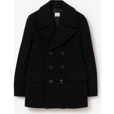 Burberry Wool Blend Pea Coat - Black
