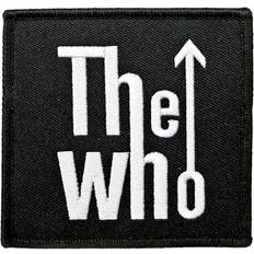 Svarta Tygmärken & Laglappar The Who Who-Logo Pfeil-Aufnäher zum Aufbügeln One Size Weiß/Schwarz