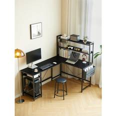 Latitude Run 94.5 Inch Home Office Desk L Shape Gaming Desk