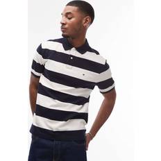 Tommy Hilfiger Orange Polo Shirts Tommy Hilfiger Stripe Regular Polo Shirt - Navy/Off White