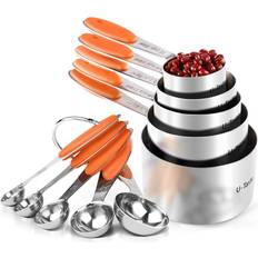 U-Taste 18/8 Stainless Steel Cups and Spoons Set of 10 Measuring Cup