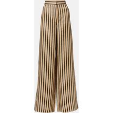 Max Mara Cestino Linen Cotton Blend Palazzo Pants - Beige