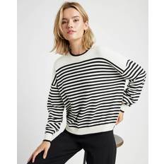 Silk Jumpers Splendid Santina Stripe Sweater - Blackice Strp