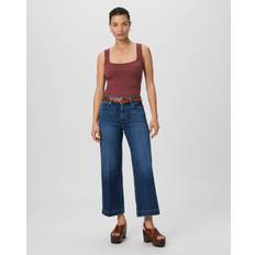 Red Jeans Paige Anessa High-Rise Wide-Leg Ankle Jeans - Kindred