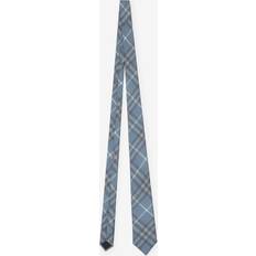 Burberry Men Ties Burberry Check Silk Tie - Pewter