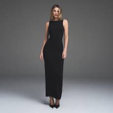 SKIMS Long Boat Neck Dress - Black