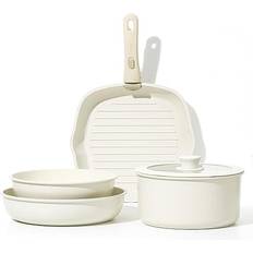 Carote Kastruller & Stekpannor Carote Topfset Pfannenset mit Abnehmbaren Griffen 6-Teilig 22.26cm Kochtopf 22cm mit Deckel Set