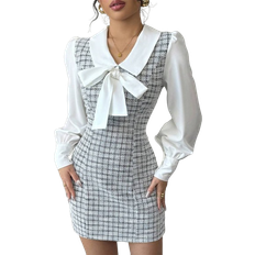 Shein Patchwork Schleife 2-in-1 Elegant - Kontrastfarbig