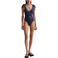Malina Badkläder Malina Sally V-Neck Swimsuit - Marinblå
