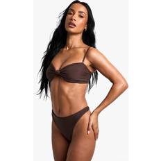Women Bikinis boohoo Womens Swimwear Essentials Thong - Brown