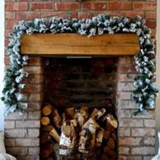 Green Decorations Samuel Alexander Premier 2.7M Snow Flocked Pine Christmas Garland with Glitter Finish - Green Decoration