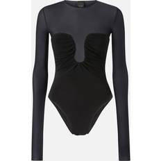 Transparent Shapewear & Under Garments Pinko Body Transparent À Manches Longues - Noir Limousine