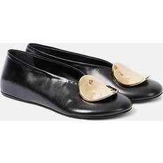 Ballerinaskor i Läder - Black