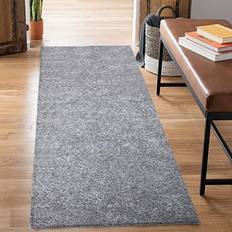 Carpet City Shaggy Matta 80 x 300 cm Grå Grå