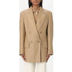 Max Mara Gerla Double-Breasted Linen Blazer - Brown