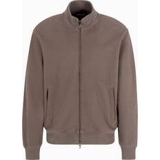 Emporio Armani Sweatshirts Jumpers Emporio Armani Textured Zip Up Sweatshirt