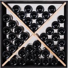 Caverack ABRA 40 Bottles Oak And Black Wine Rack