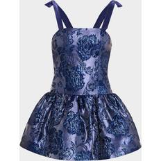 Alice + Olivia Maryann Drop Waist Mini Dress Midnight Blue