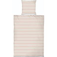 Mette Ditmer Align Bedding 140 x 200 cm Bright Red Dynetrekk Rød, Beige (200x140cm)