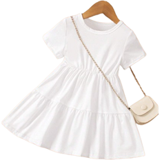 Shein Young Boys Casual Solid Color Short Sleeve Dress Summer
