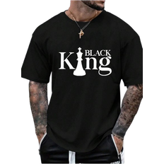 Shein Men Round Neck Letter Printed Casual Commuting TShirt